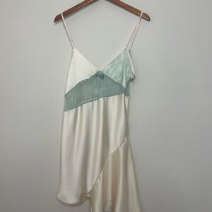 Zara Black Asymmetrical Lace Slip
